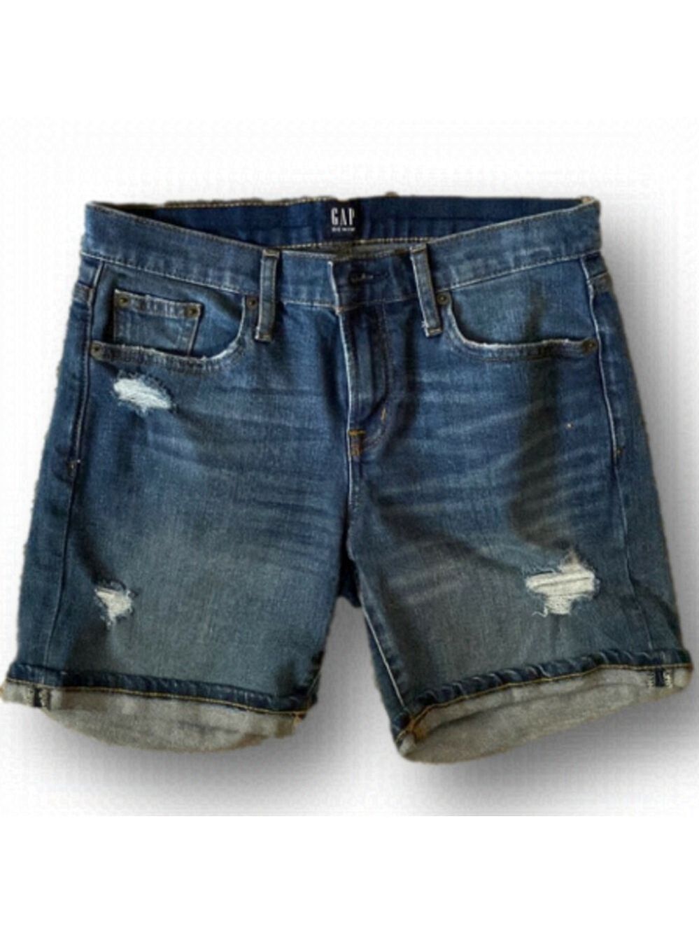 🎈$10 add on. 𝅺Gap denim shorts. Distressed 5” inseam. Size 25